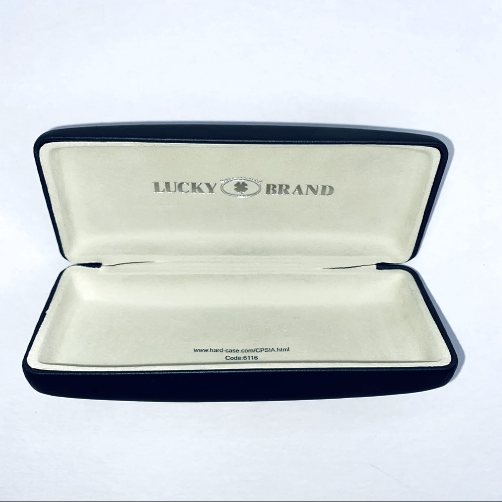 LUCKY BRAND hard shell glasses case matte black